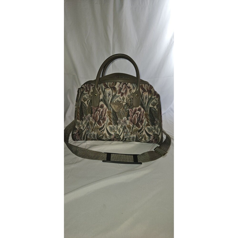 Vintage French West Indies Floral Tapestry Large Travel Tote
